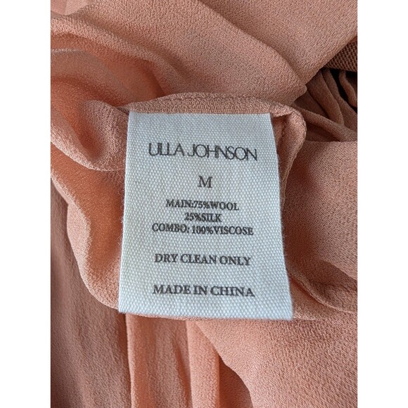 Ulla Johnson Orange Peach Liana Wool Silk Turtleneck Size M - Picture 7 of 9